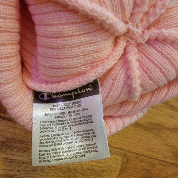 Champion Fuzzy Pom Pom Beanie Hat - Picture 4 of 6